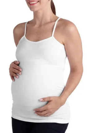 OH! MAMMA Womens Maternity White Camisole Top Adjustable Straps Size Small New thumbnail 1