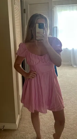 Blu Pepper Pink Baby Doll Mini Dress thumbnail 1