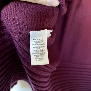 Ann Taylor LOFT‎ burgundy purple asymetric cardigan knit women's size small thumbnail 5