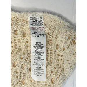 Nasty Gal Ecru Crochet Knitted Open Back Mini Dress Long‎ Sleeve Boho Size 4 NEW thumbnail 9