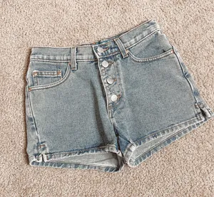 Paris Blue Original Button Fly High Rise Vintage Shorts thumbnail 1
