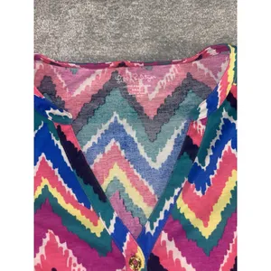 LILLY PULITZER Janelle Colorful Chevron Print‎ small pima cotton NWOT thumbnail 3