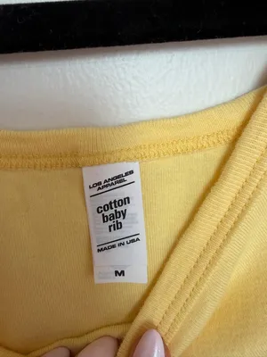 Los Angeles Apparel Gamma Phi Beta Yellow Tank Top thumbnail 2