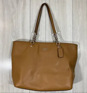 Coach Sophia Pebbled Leather Tote Bag Handbag Purse 36600 thumbnail 1