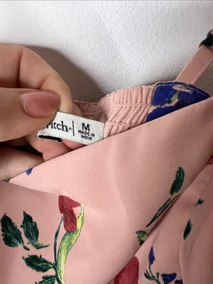 Abercrombie and Fitch Fit and Flare Pink-peach Floral Sleeveless mini Dress M thumbnail 5