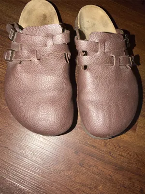 Birkenstock Birki's Camden Brown Pebble Leather Double-Buckle Clogs summer boho thumbnail 2