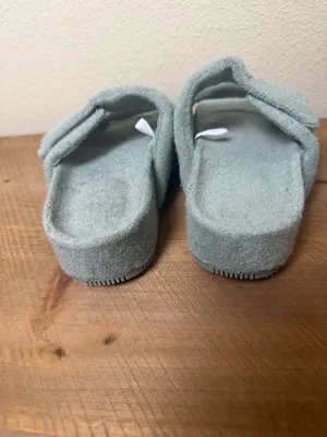 A New Day Sage Green Remi Platform Sandals Size 7 Terry Cloth Towelling thumbnail 5