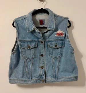 American Vintage Vintage SunBelt Denim Roadhouse Bar Vest Sz XL thumbnail 1