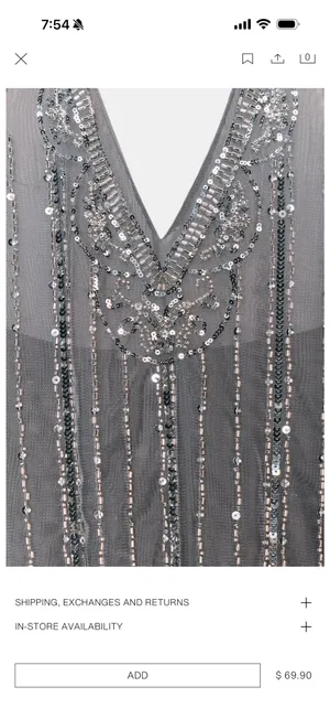 Zara sheer sequin dress  thumbnail 3