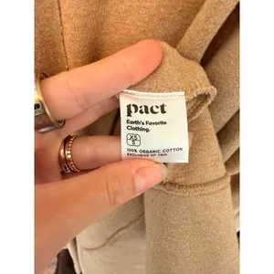 Pact Organic Cotton Airplane Wrap Open Cardigan Sesame Heather XS/S thumbnail 6