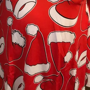Boutique Meaneor Santa Hats Holiday Long Sleeve Christmas Dress in Red/White - Large NWT thumbnail 4