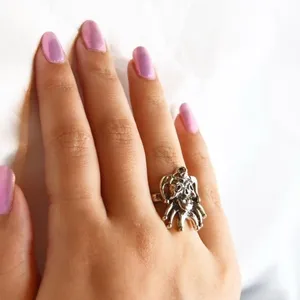 Clown Joker Ring Silver thumbnail 4