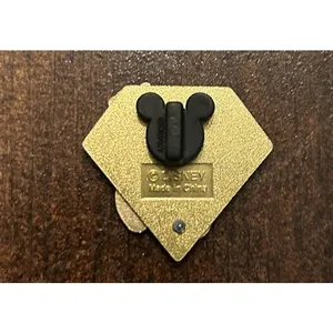 Disney Mickey Mouse Pin Red Classic Diamond Enamel Gold Tone Unisex Trading thumbnail 2