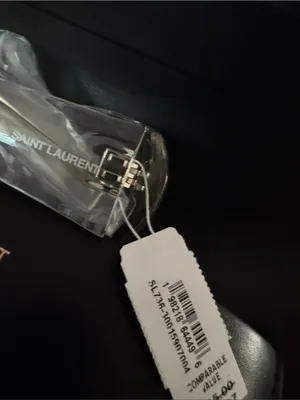 Saint Laurent Transparent/Clear Oval Sunglasses with Silver Lenses thumbnail 7