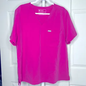 FIGS Catarina One-Pocket Nurse Scrub Top Pink XXL thumbnail 7