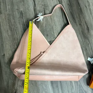 ULTA Beauty Pink/Blush Faux Leather Suede Very Large Tote Bag/Shoulder Purse thumbnail 9
