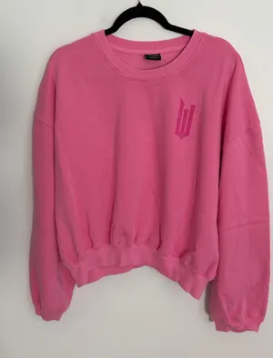 Wicked Pink Cropped Sweatshirt size large thumbnail 1