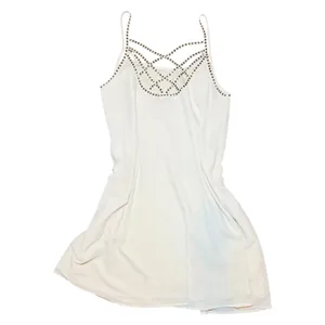 White Beaded Cage Back Mini Dress Womens Size Medium Cream‎ NWT Summer Cocktail thumbnail 8