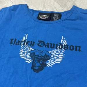 Harley Davidson Women's SZ XL Long Sleeve Made In USA Grunge Biker Motorcycle thumbnail 3
