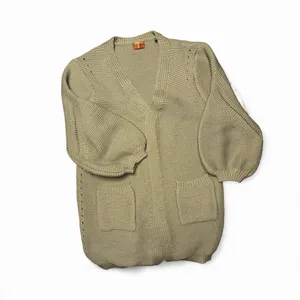 POL Oversized Chunky Open Cardigan Sage Green Lantern Sleeve Sweater size Small thumbnail 2