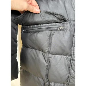 Black Rivet Puffer Coat XL Down Feather Longline Black Quilted Winter‎ Jacket thumbnail 4