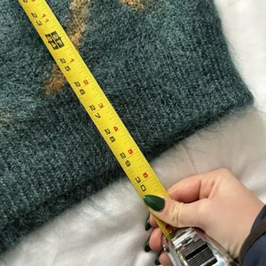 Ellen Tracy Vintage 80s‎ 90s Womens Size Small Green Mohair Wool Blend Knit Sweater Holiday thumbnail 7