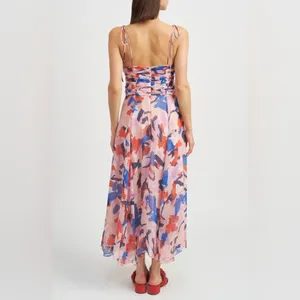 En Saison Arlie Midi Dress with Tie Straps in Blush Blue Floral Size Small NWT thumbnail 9