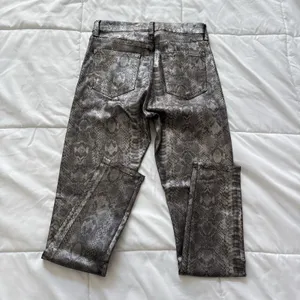 7 For All Mankind Jeans Womens 26 High Rise Gray Snake Print‎ Skinny Stretch thumbnail 11