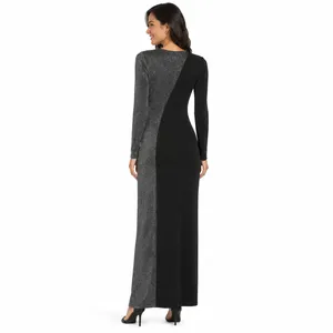 Naked Wardrobe Dress Womens XS Black Silver Metallic Formal Evening Gown Wedding thumbnail 2