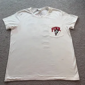 Victoria's Secret PINK Ohio State Buckeyes Sequin Brutus Pocket T-Shirt L White thumbnail 2