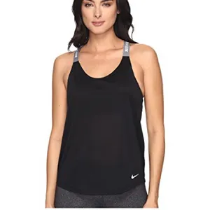 Nike Dri-Fit Elastika Tank Top Racerback T Back Black Gray S thumbnail 3