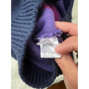 Colorful Knit Pom Pom Beanie - HI & BYE Design thumbnail 3