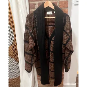 Vintage Ellen Tracy Heavy Knit Scarf Sweater Coat CardiganLarge thumbnail 11