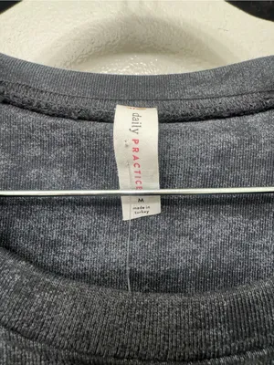 NWT Anthropologie Daily Practice Washed Short Sleeve Sweatshirt thumbnail 4