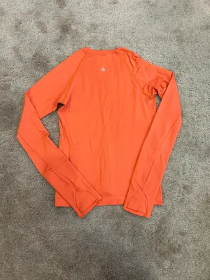 Lululemon Orange Swiftly Tech Long Sleeve Race Length Size 4 thumbnail 2