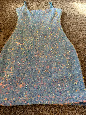 Light blue short tight dress thumbnail 4