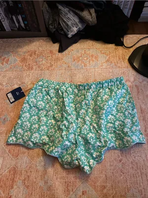 NWT roller rabbit x target green stamped floral poplin boxer shorts size large thumbnail 6
