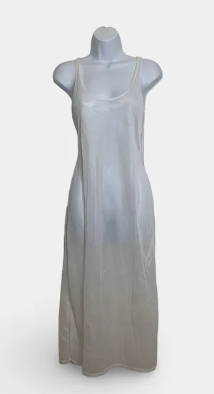 Sheer Vintage Slip Dress White Size M thumbnail 1