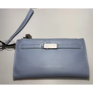 Steve Madden Brivers Wristlet Light Blue Vegan Leather Zip Around‎ Clutch Wallet thumbnail 3