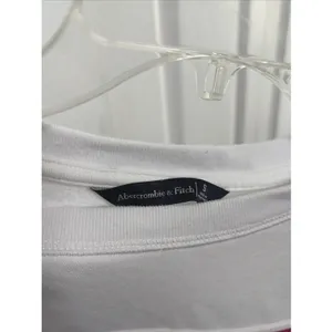 Abercrombie & Fitch Rainbow Stripe Cropped Sweatshirt Womens Size S White Y2K thumbnail 3