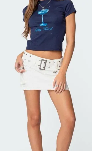 White mini skirt thumbnail 1