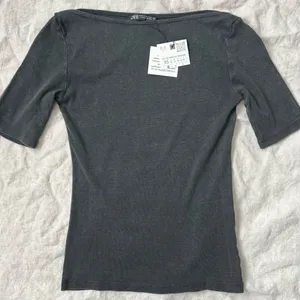 ZARA Grey Boat Neck Top thumbnail 1