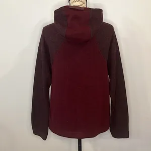 prAna Hartlie wool blend pullover half zip jacket mulled wine M thumbnail 5
