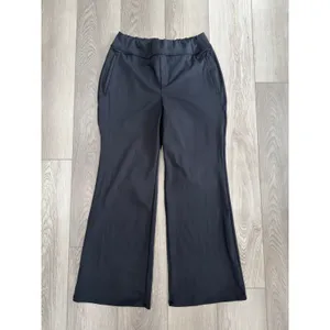 Halara Flex Day Stretch Mid Rise Side Zipper Pocket Work Flare Pants Black L thumbnail 2