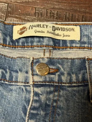 Harley Davidson Jeans Womens 10 Long Light Wash High Rise Straight Leg Retro thumbnail 6