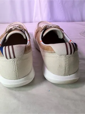 Skechers Cream & Tan Lace-Up Casual Sneakers thumbnail 7