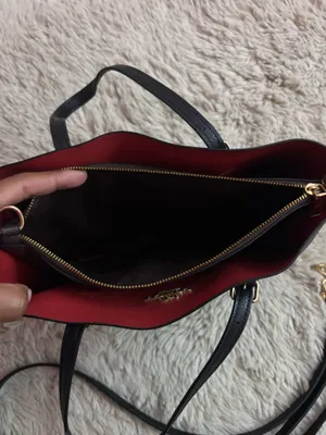 Coach Bag Leather With Red Inside thumbnail 2