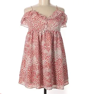Orange Patterned Mini Sun Dress, size Large thumbnail 8