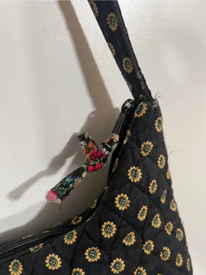 Vera Bradley Vintage Americana Shoulder Bag Purse & Wallet Set Blue and Red thumbnail 7