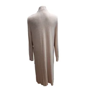Faded Glory Women's Oatmeal Heather Long‎ Cardigan Duster Size L thumbnail 2